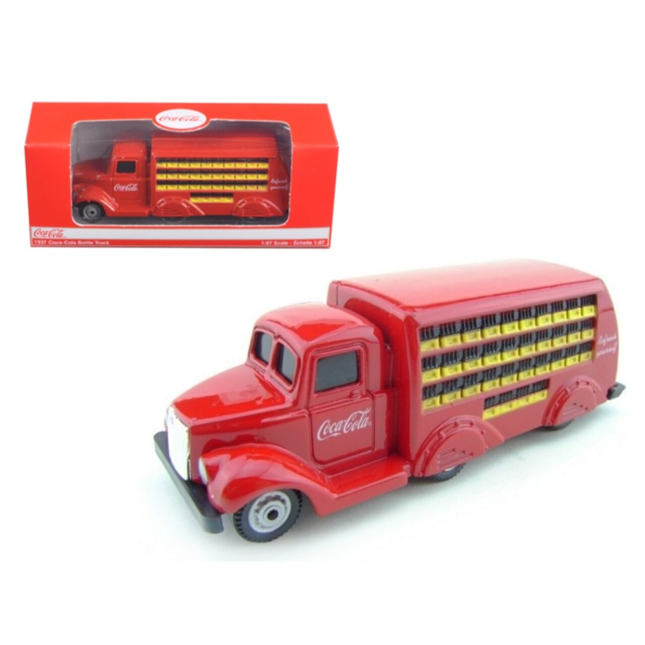 1937 Coca Cola Delivery Bottle Truck 1 87 HO Scale Diecast Model